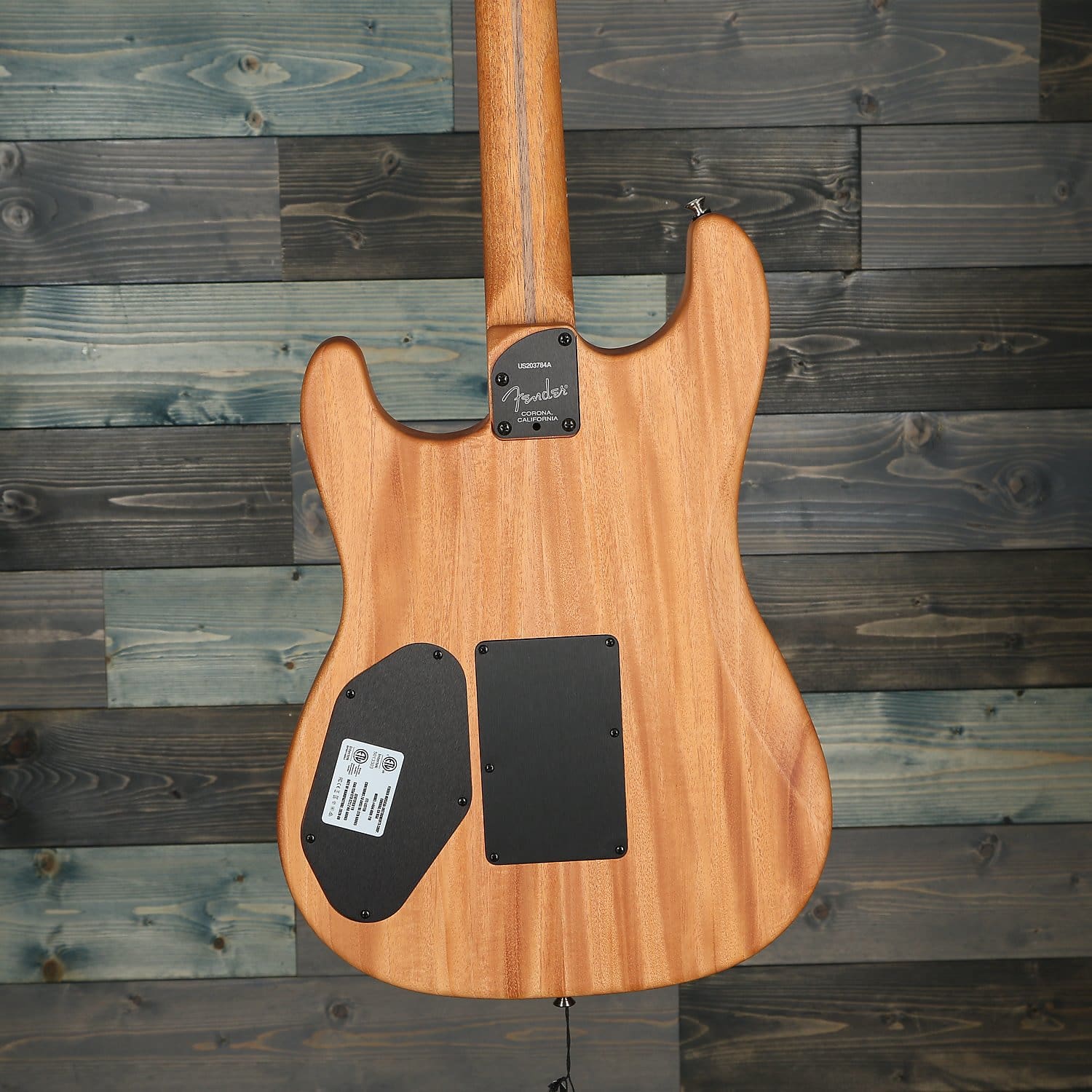 Fender American Acoustasonic Strat, Ebony Fingerboard, Transparent Sonic Blue