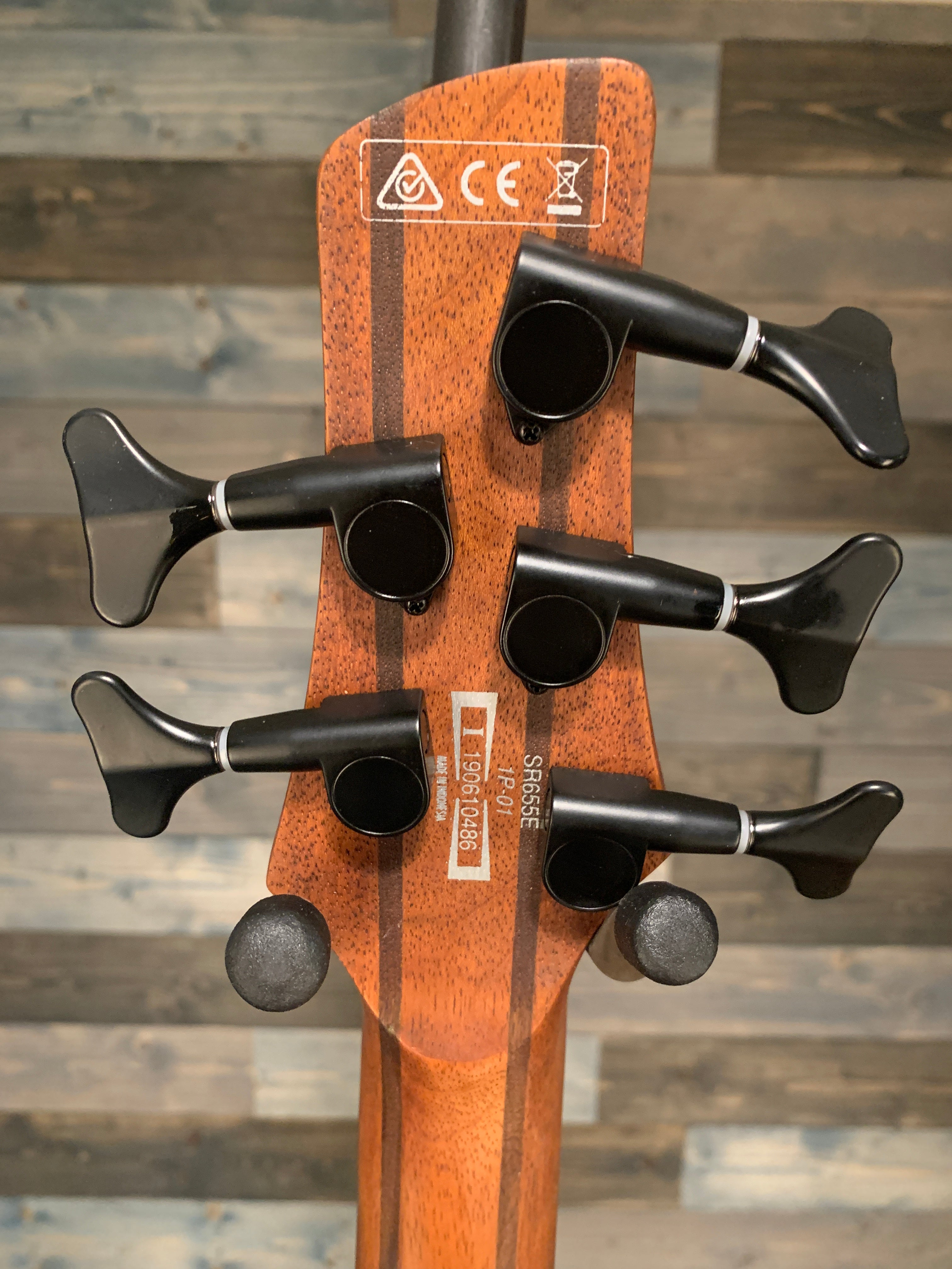 Ibanez SR655E 5-String Bass - Natural Browned Burst Flat