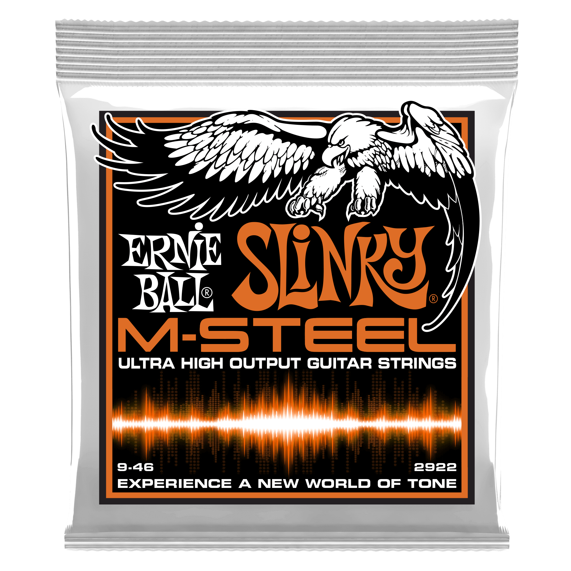 Ernie Ball 2922 Hybrid Slinky M-Steel Electric Guitar Strings, 9-46 Gauge