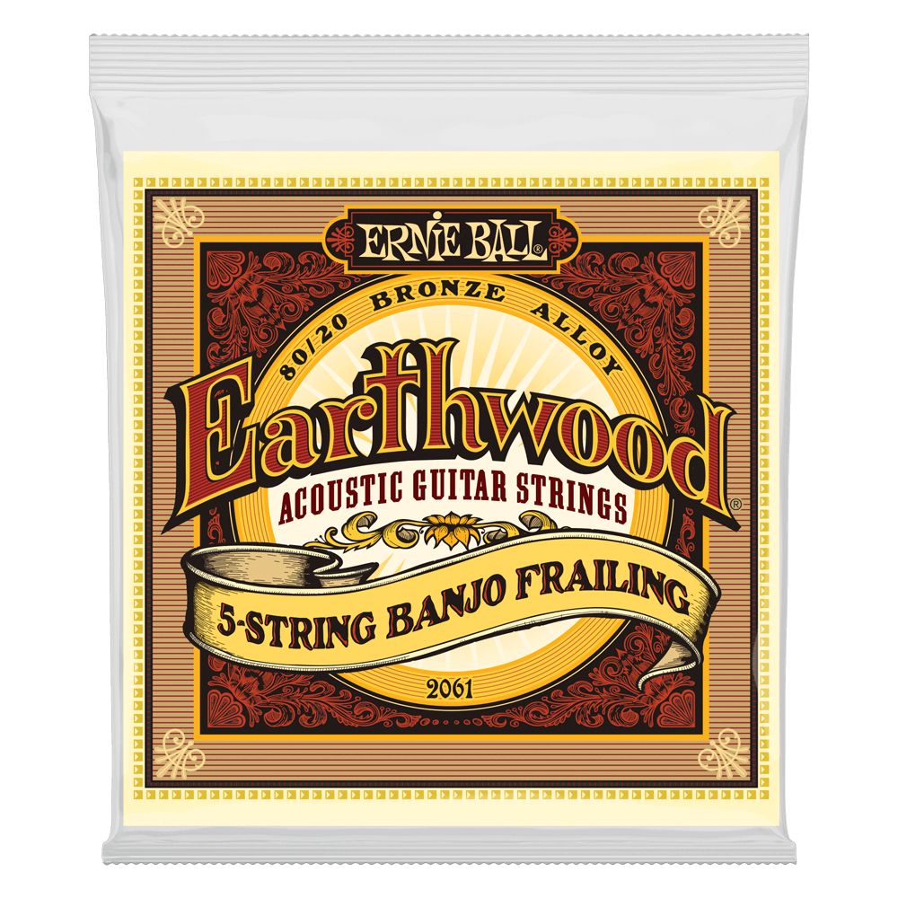 Ernie Ball 2061 Earthwood 5-String Banjo 80/20 Bronze Acoustic Strings