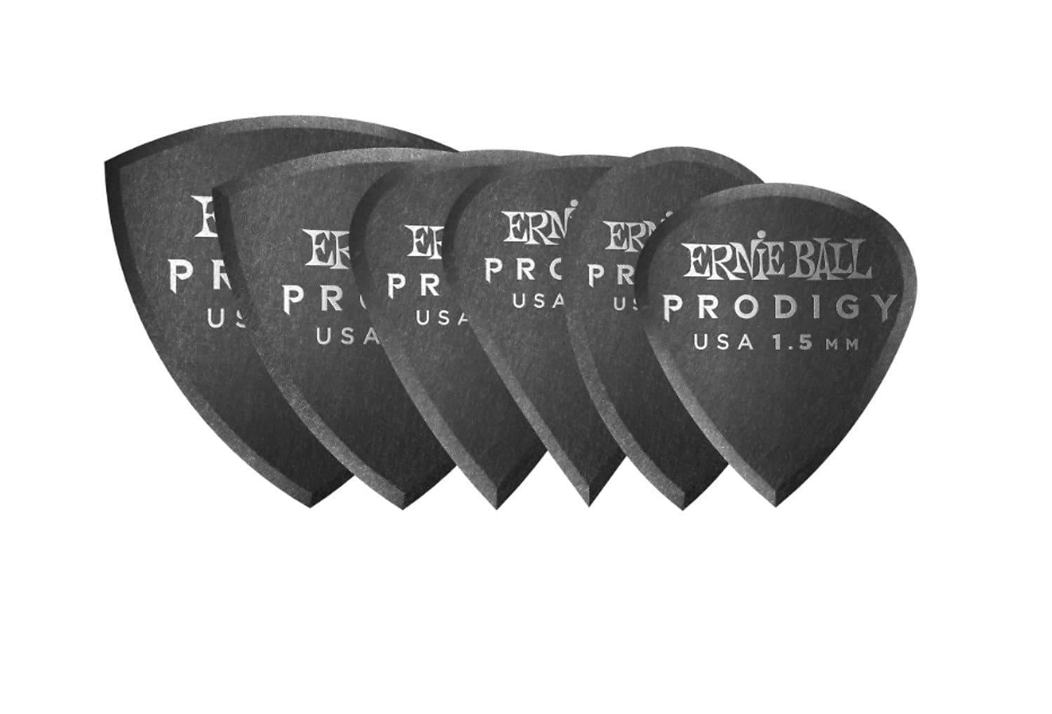 Ernie Ball 9342 1.5mm Black Multipack Prodigy Picks 6-pack