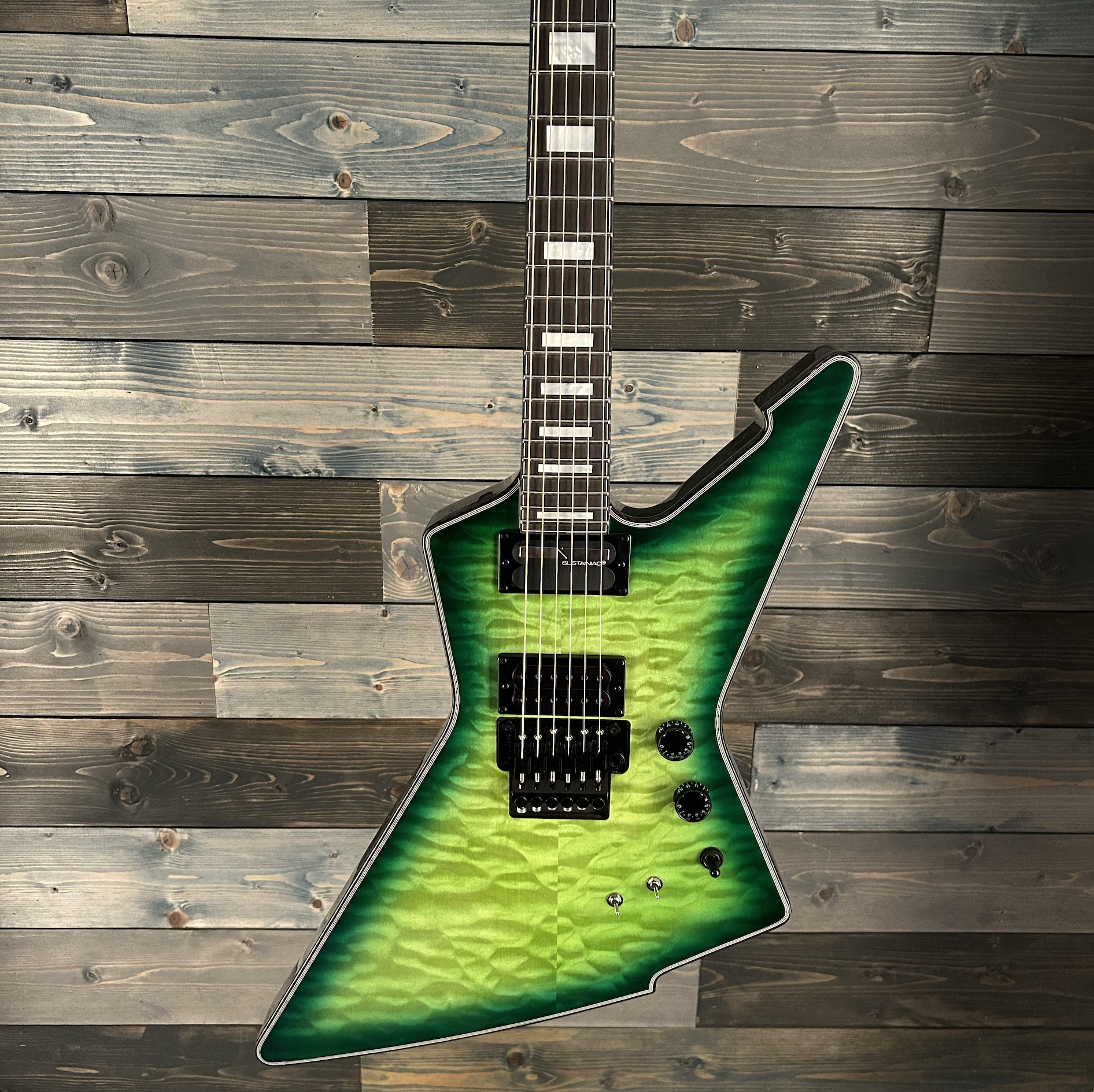 Schecter 3255 E-1 FR S Special Edition Electric - Trans Green Burst