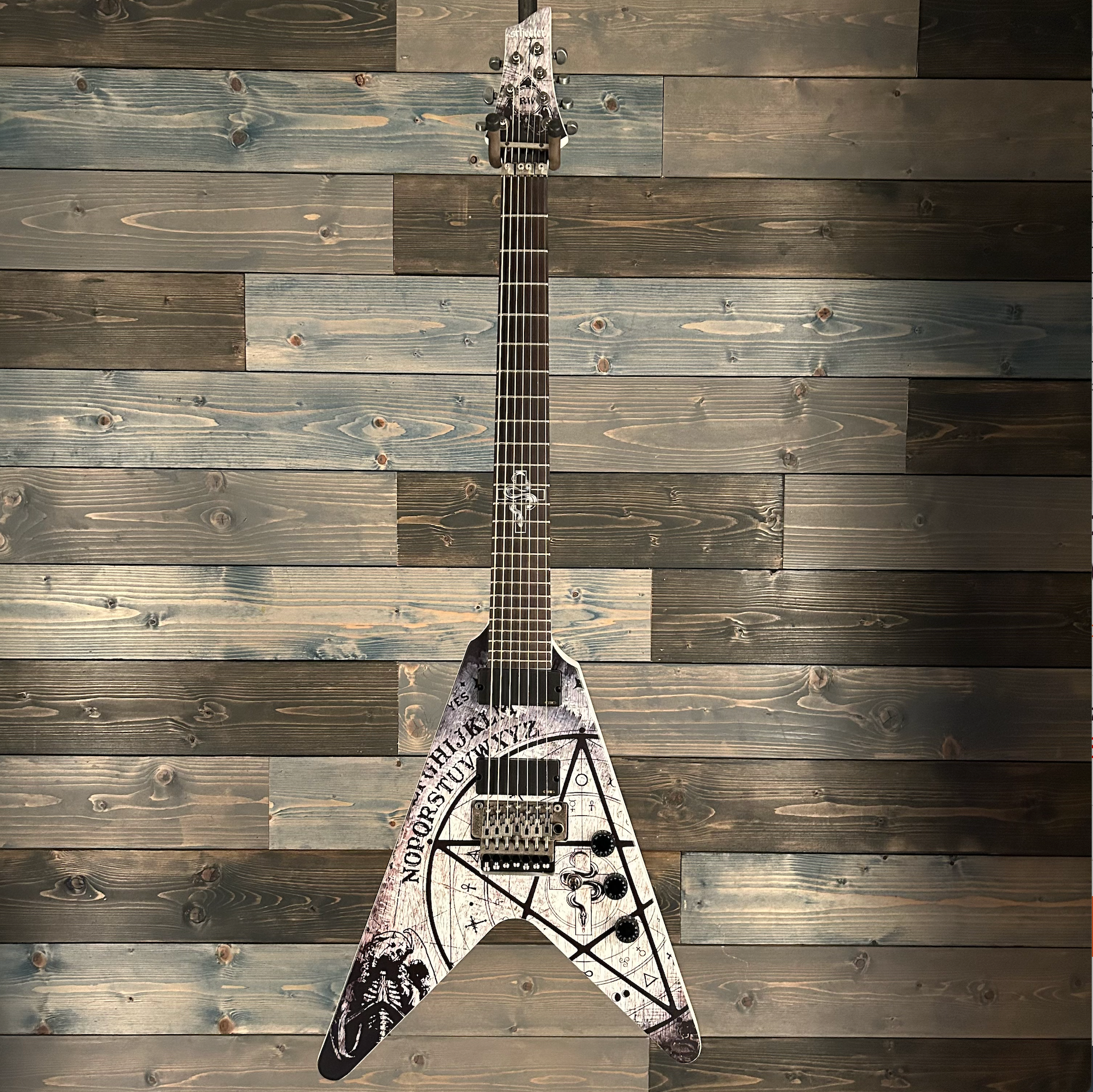 Schecter 335 Randy Weitzel V-7 FR Electric - Satin White