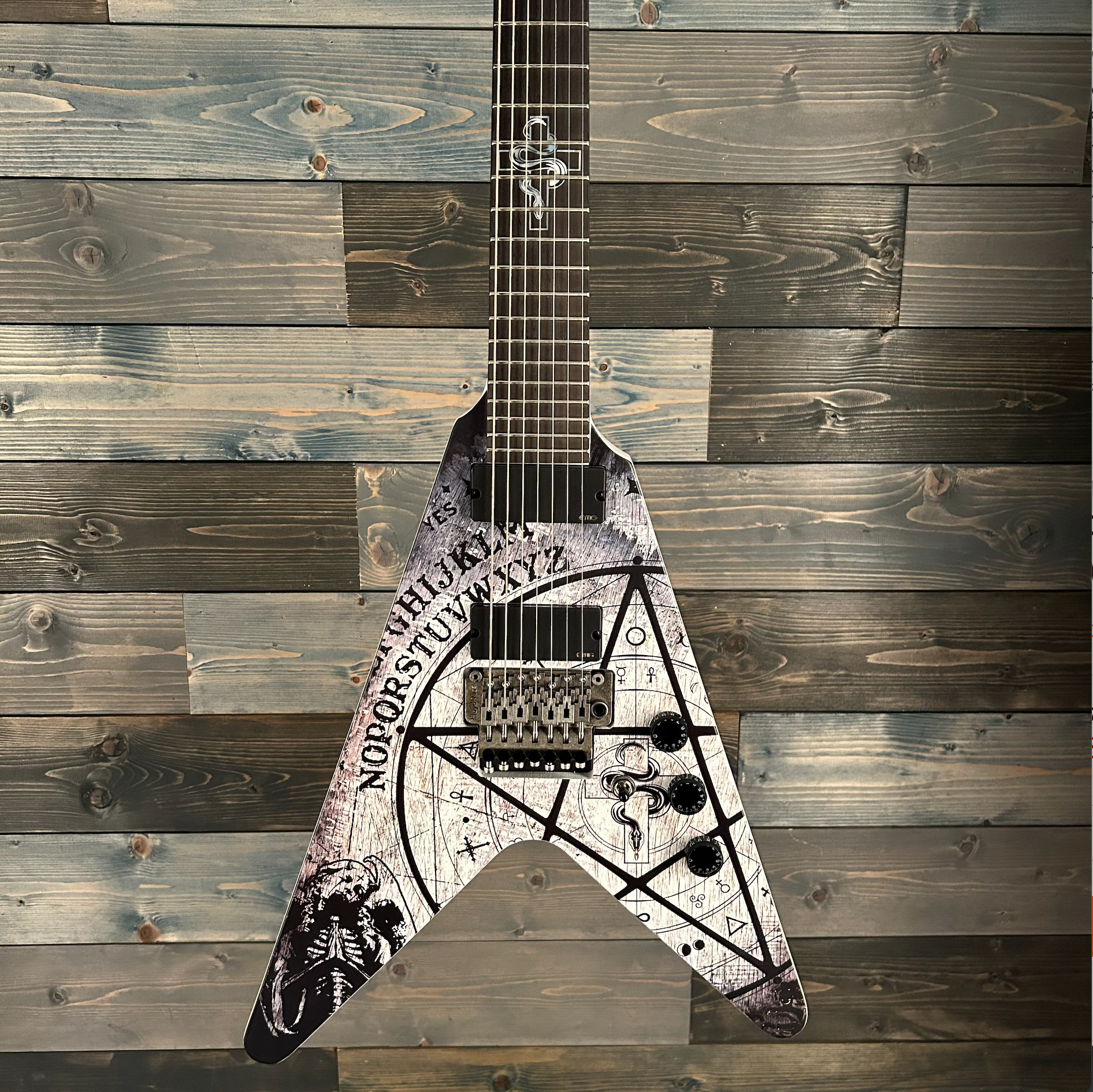 Schecter 335 Randy Weitzel V-7 FR Electric - Satin White