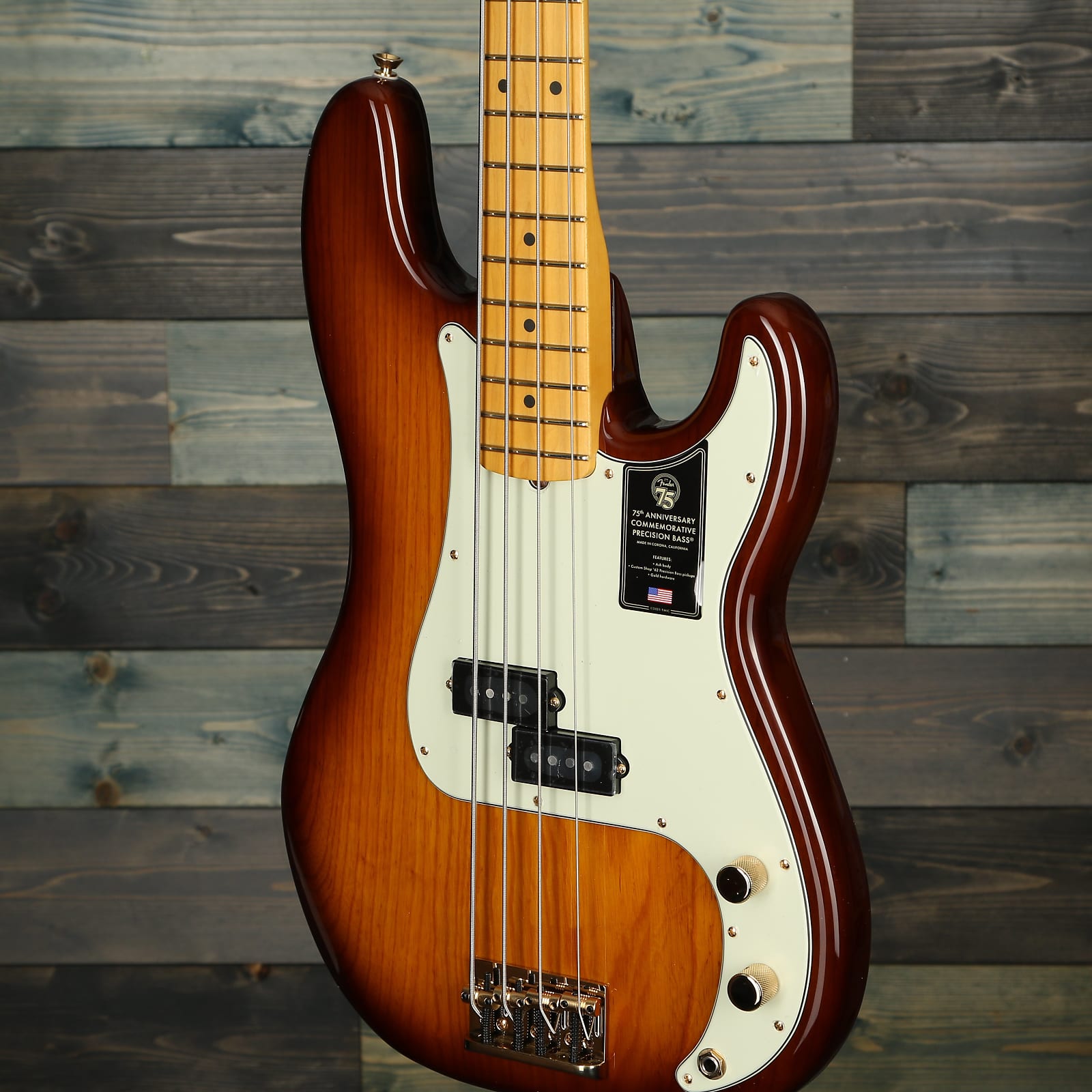 Fender 75th Anniversary Commemorative Precision Bass, 2-Color Bourbon Burst