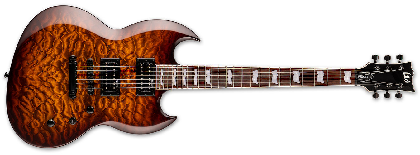 ESP LTD Viper 256 - Dark Brown Sunburst