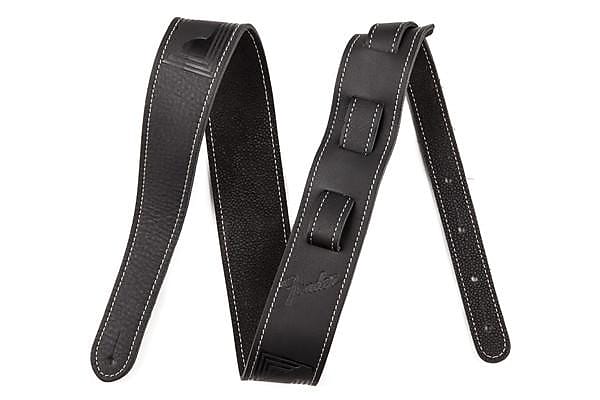 Fender Monogram Leather Strap - Black