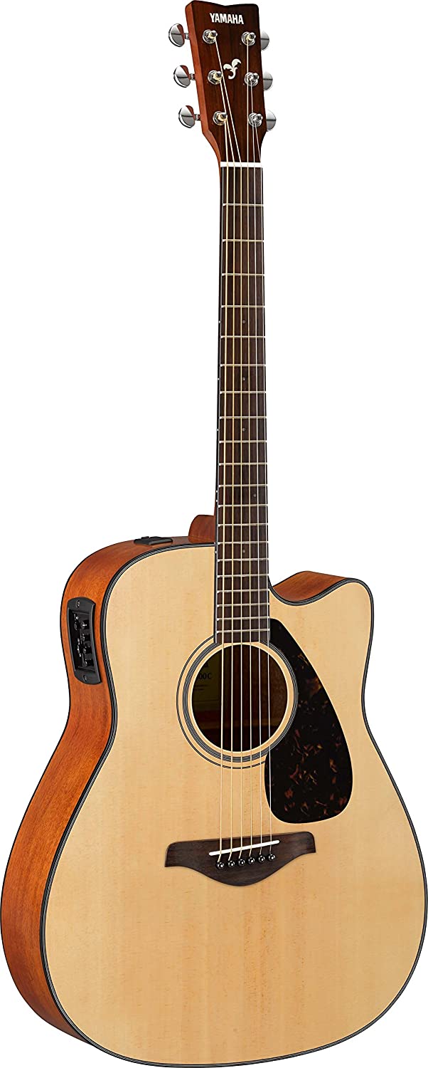 Yamaha FGX800C Natural Dreadnought Acoustic Cutaway