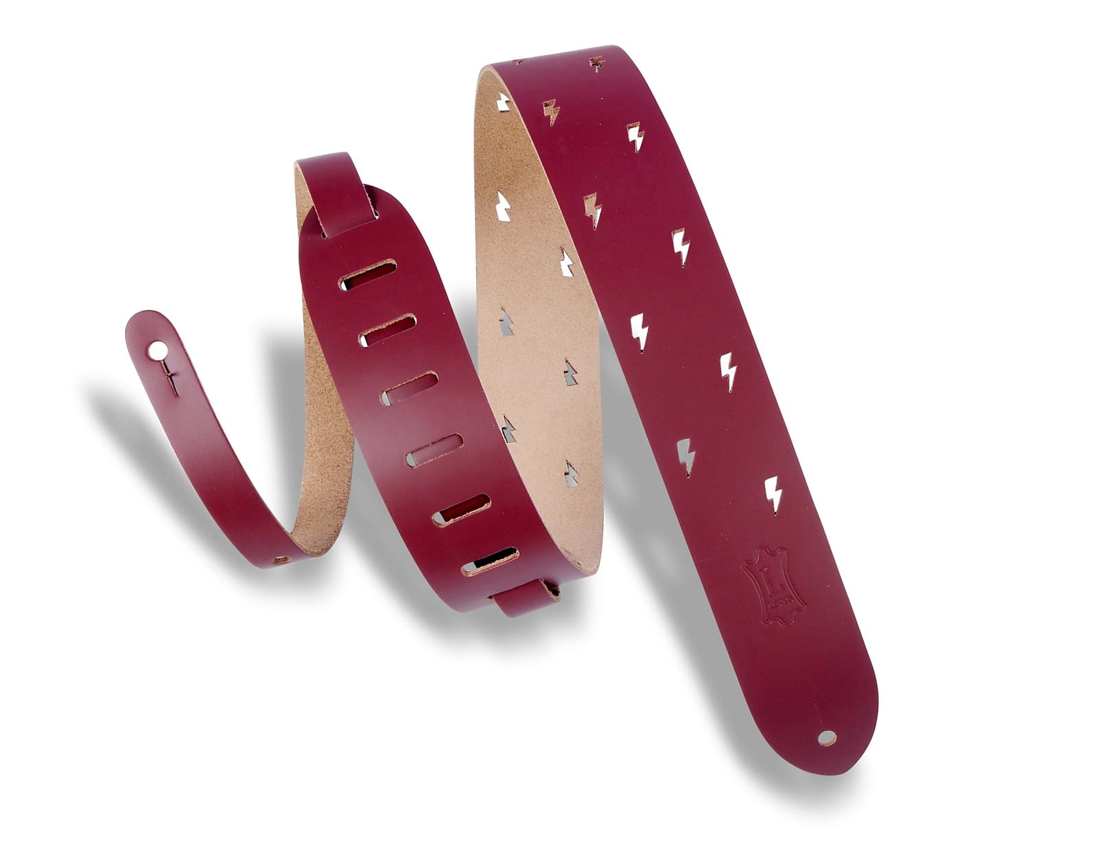 Levy's 2" Chrome-Tan Lightning Bolt Strap
