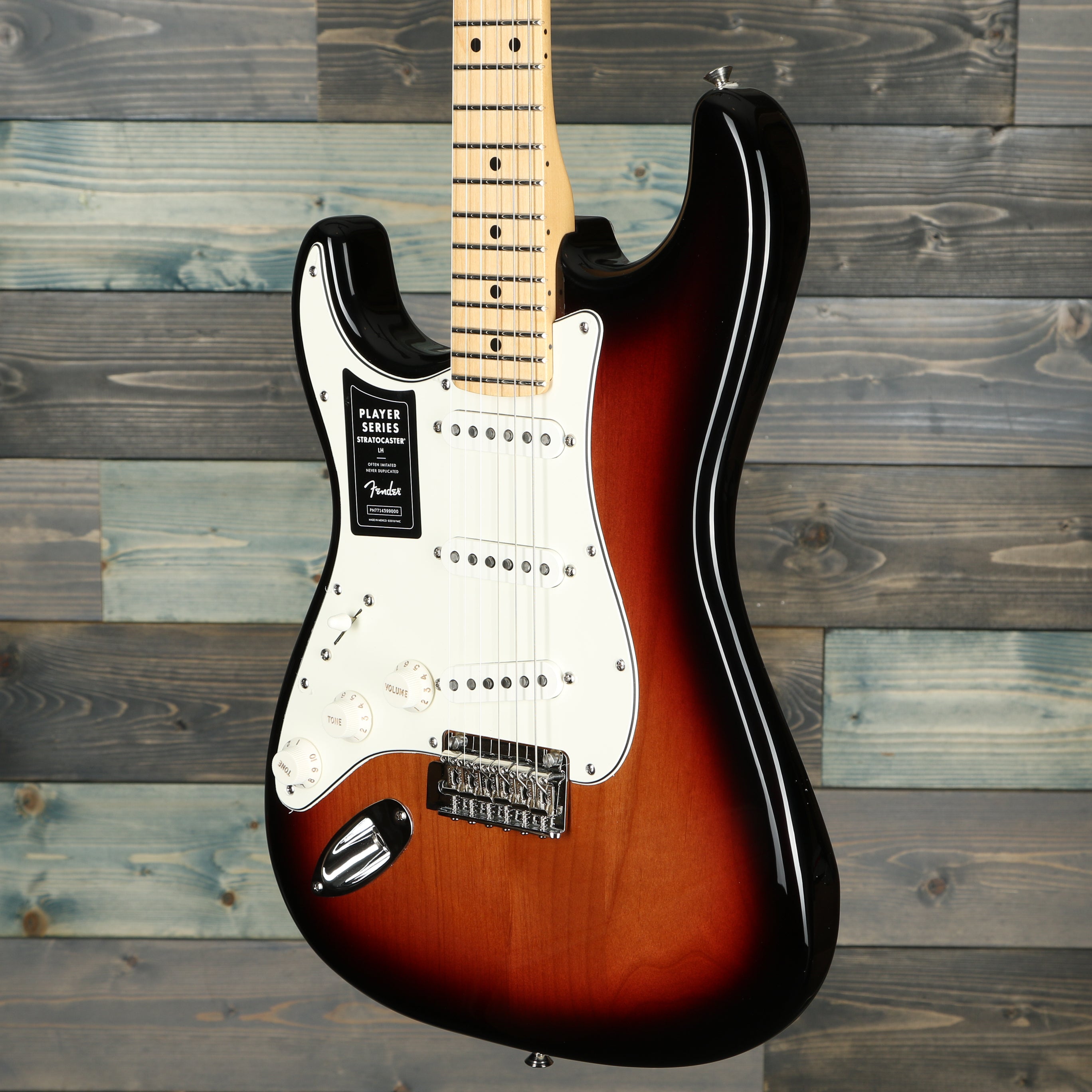 Fender Player Stratocaster Lefty Maple FB 3-Color Sunburst