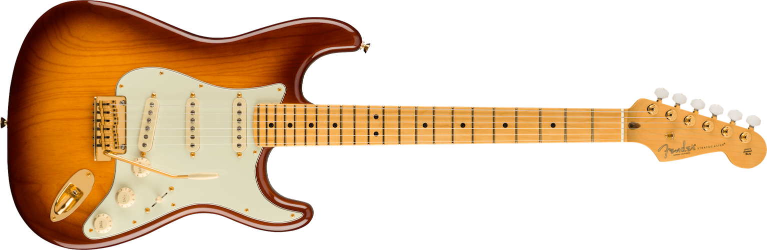 Fender 75th Anniversary Commemorative Stratocaster, Maple Fingerboard, 2-Color Bourbon Burst