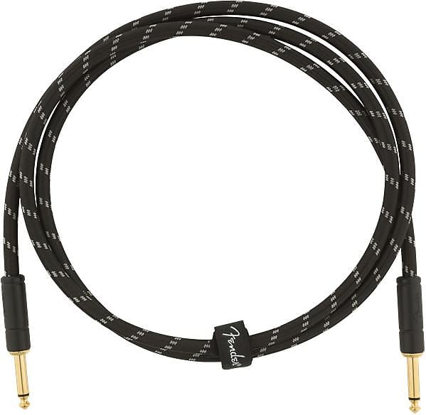 Fender Deluxe Series Instruments Cable, Straight/Straight, 5', Black Tweed