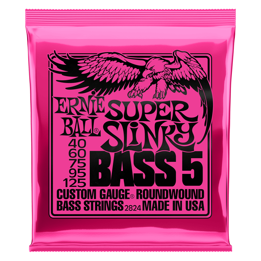 Ernie Ball 2824 Super Slinky 5-String Nickel Wound Electric Bass Strings