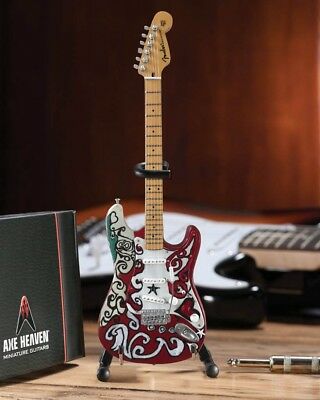 Jimi Hendrix Saville Fender Stratocaster Miniature Guitar Replica Collectible