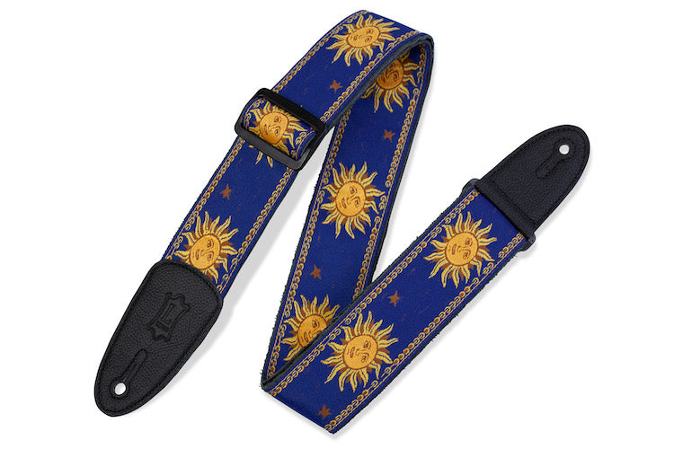 Levy's 2" Wide Jacquard Guitar Strap - Blue Sun