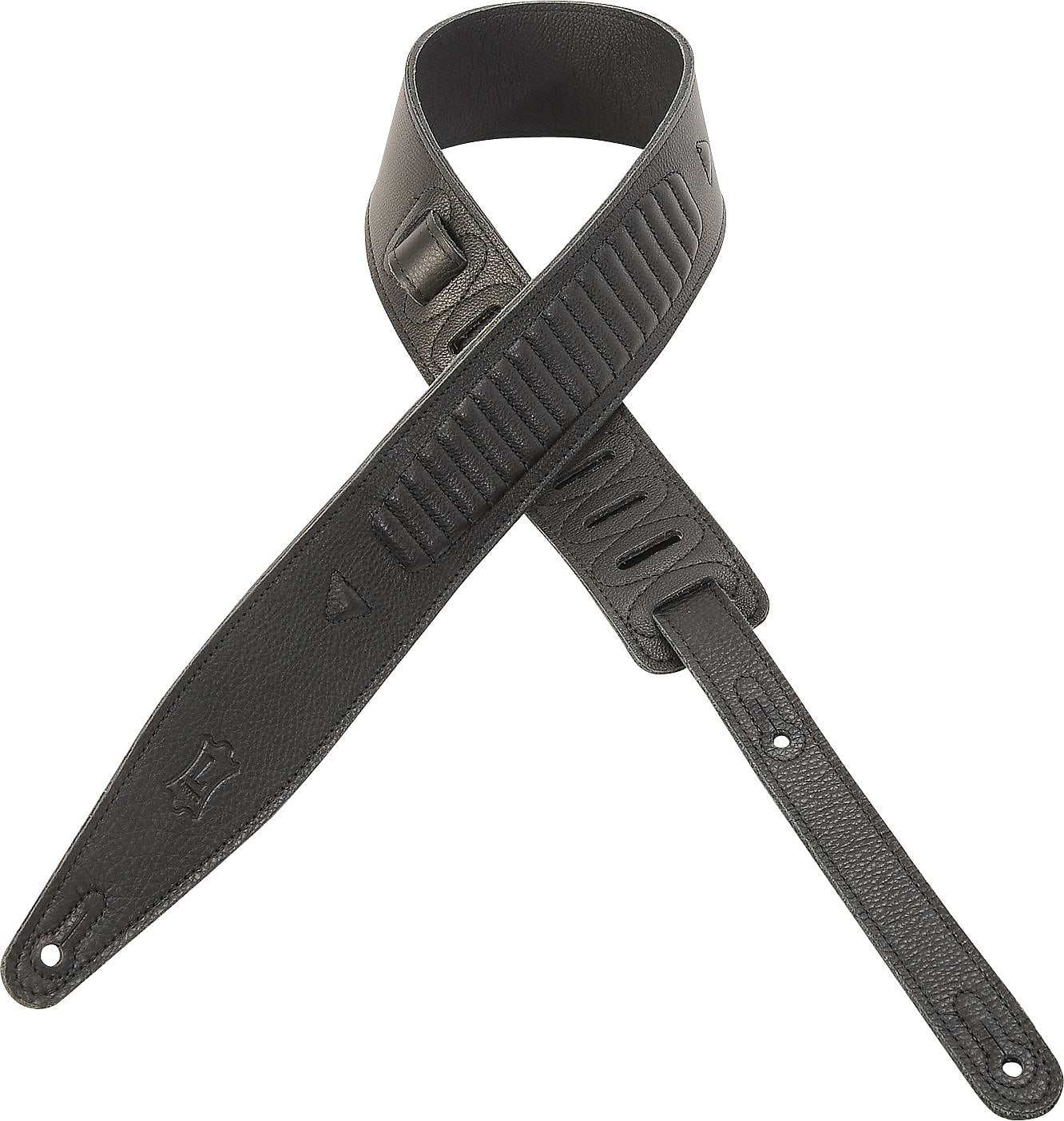 Levy's 2.5in Garment Leather Guitar Strap - Motorcycle Jacket Inspired