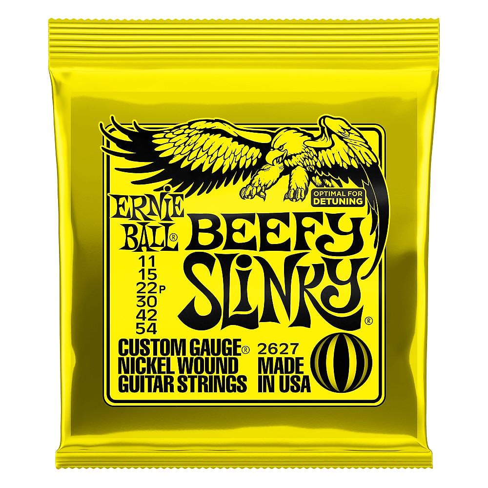 Ernie Ball 2627 Beefy Slinky Nickel Wound Electric Guitar Strings (11-54)