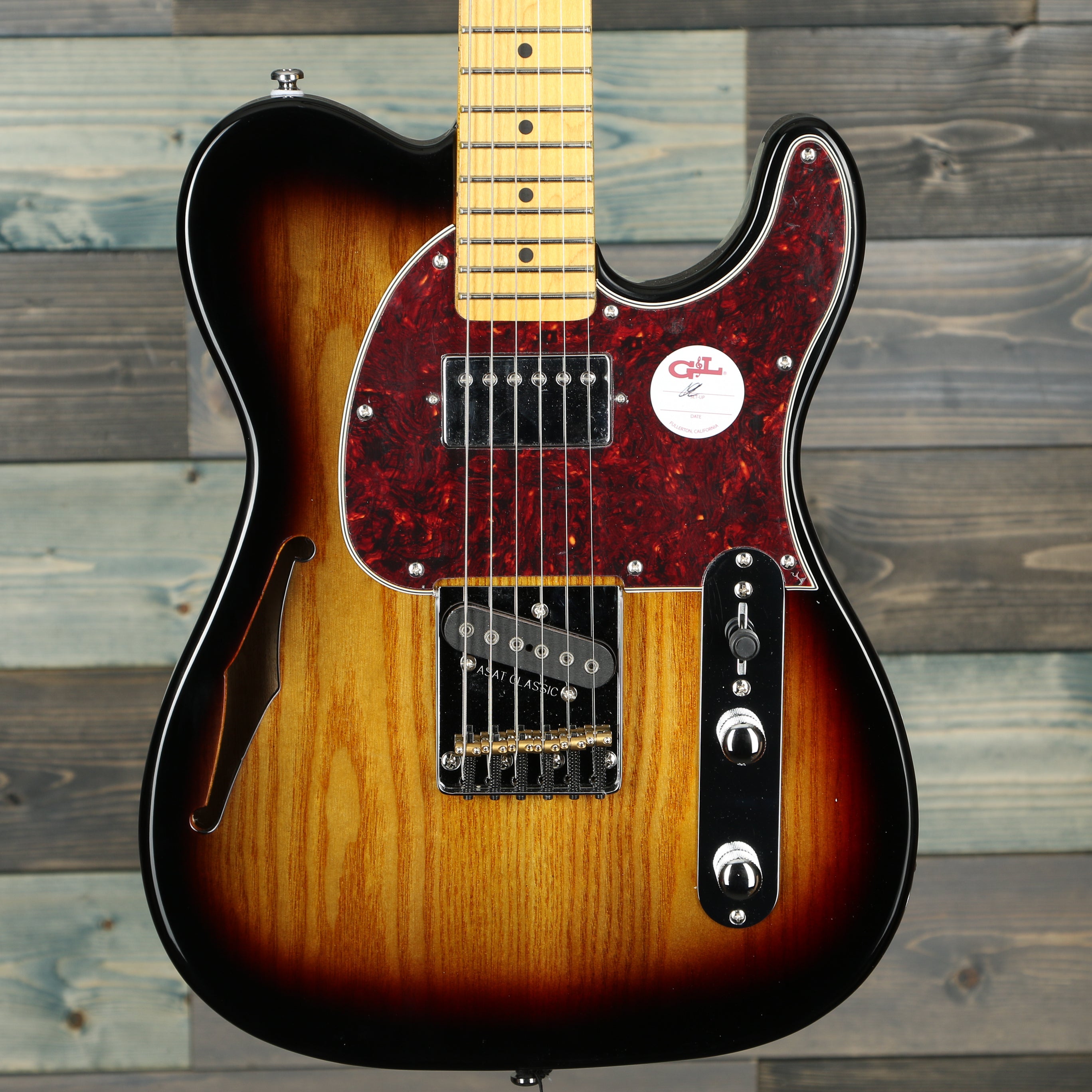 G&L Tribute ASAT Classic Bluesboy Semi-Hollow - 3-Tone Sunburst