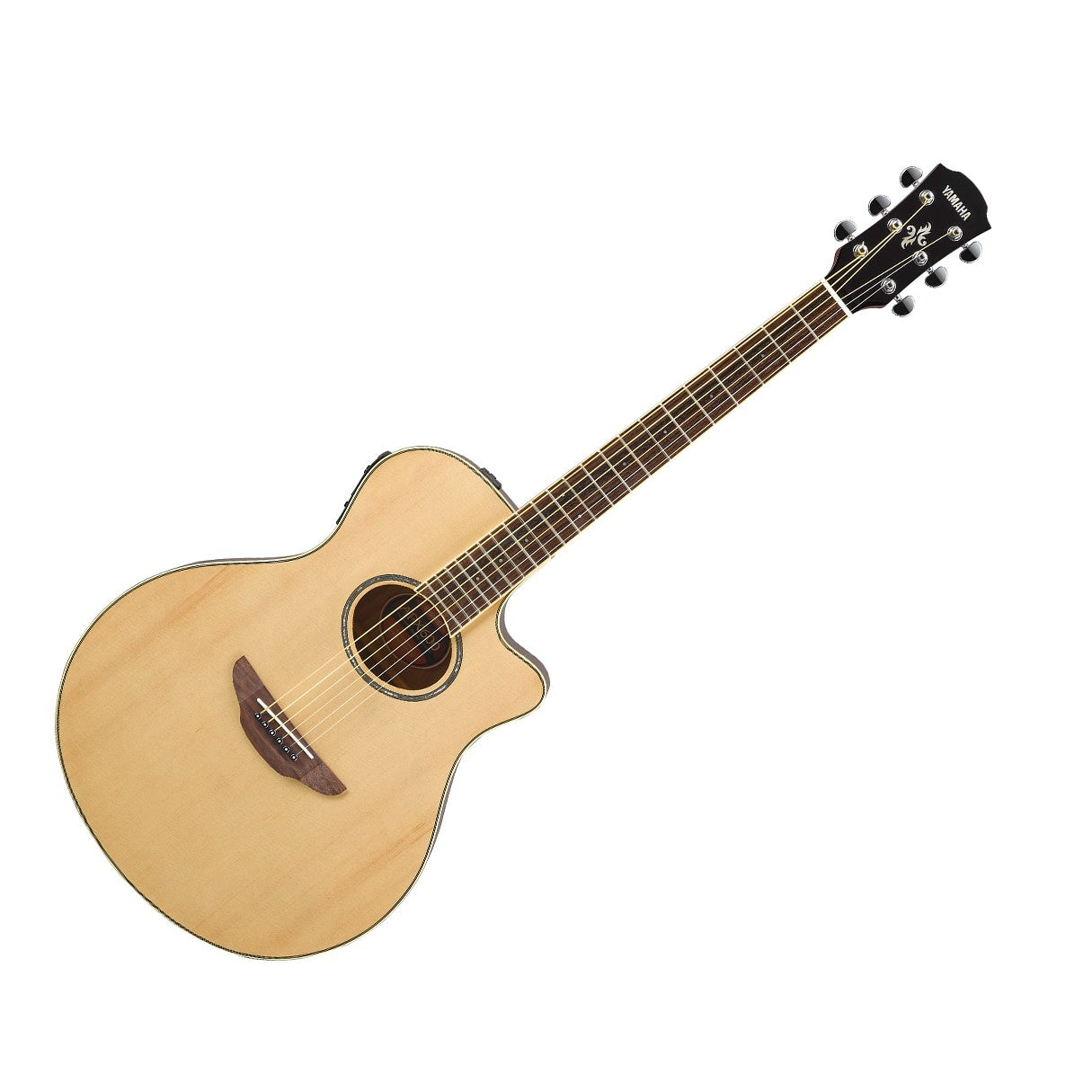 Yamaha APX600 Natural Thin-line Cutaway A/E Guitar