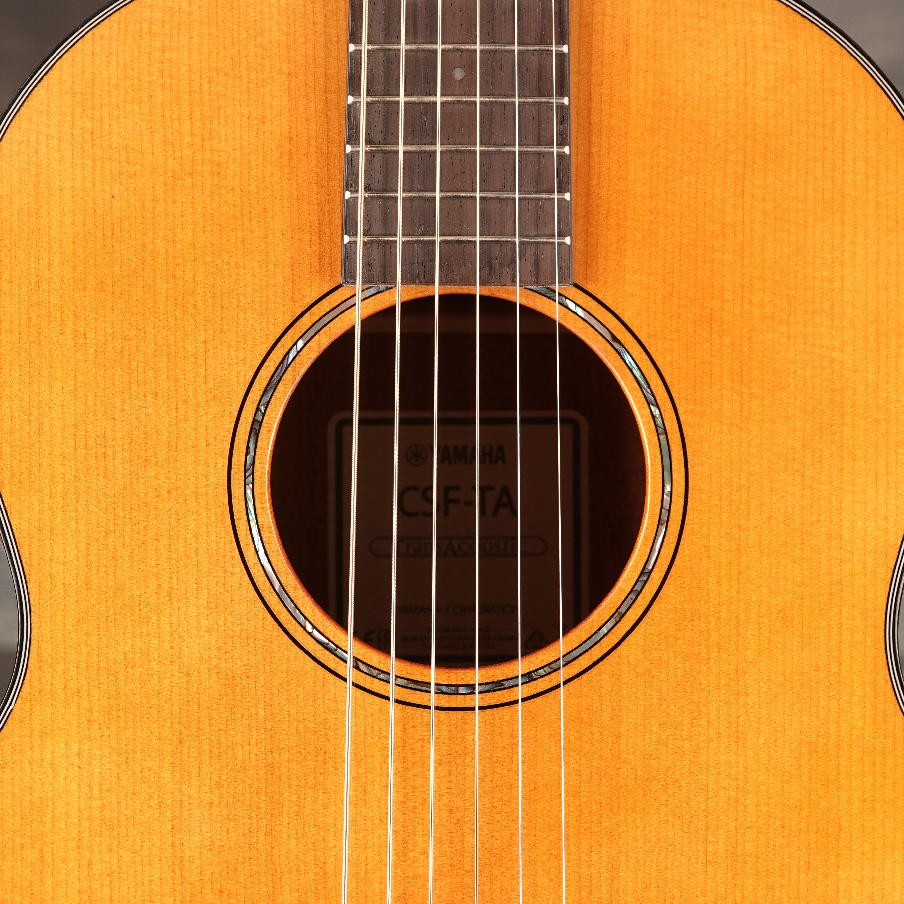 Yamaha CSF Vintage Natural TransAcoustic Parlor Guitar