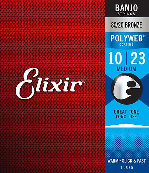 Elixir Banjo Nickel Plated Steel with POLYWEB® Coating, Medium .010-.023