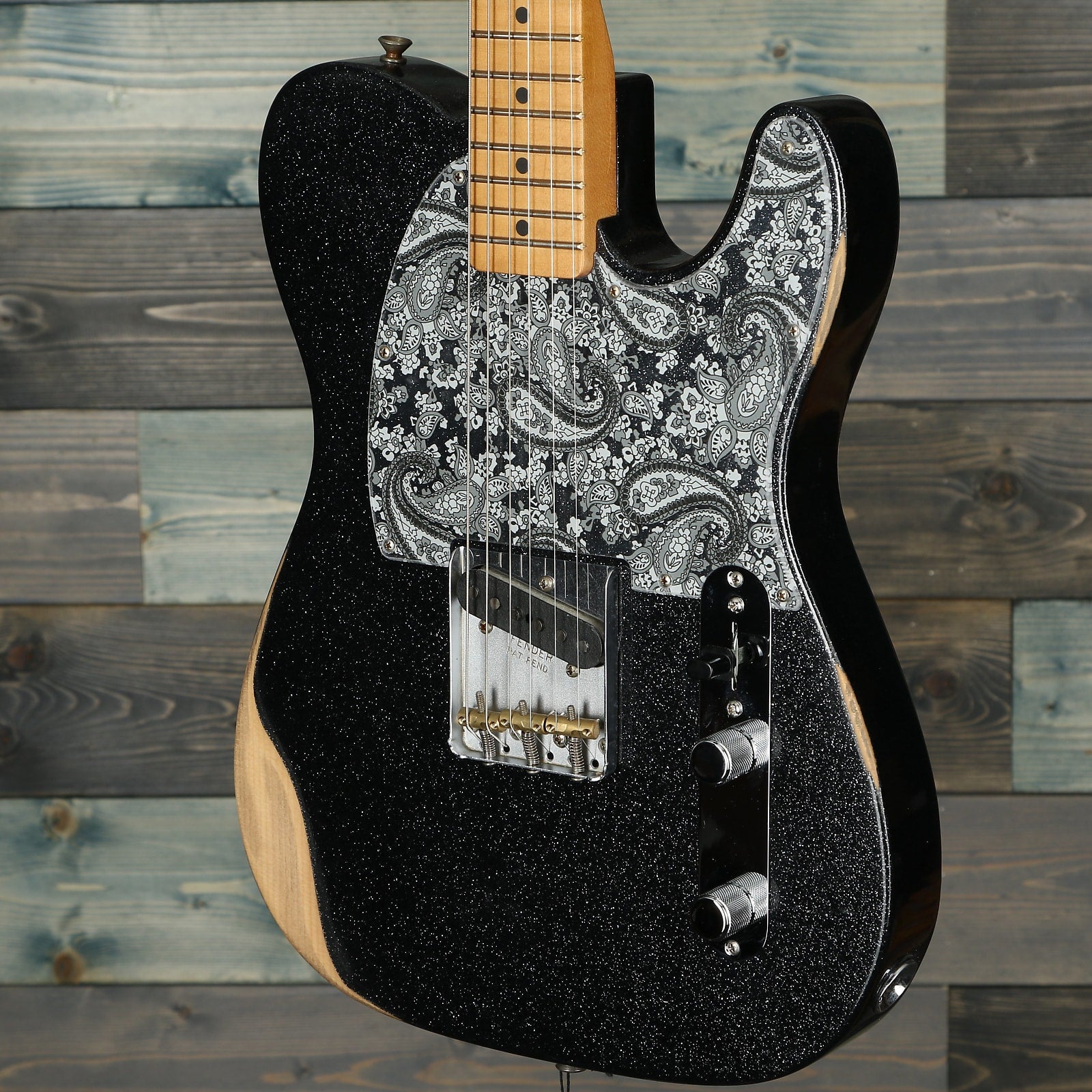 Fender Brad Paisley Esquire, Maple, Black Sparkle w/Bag