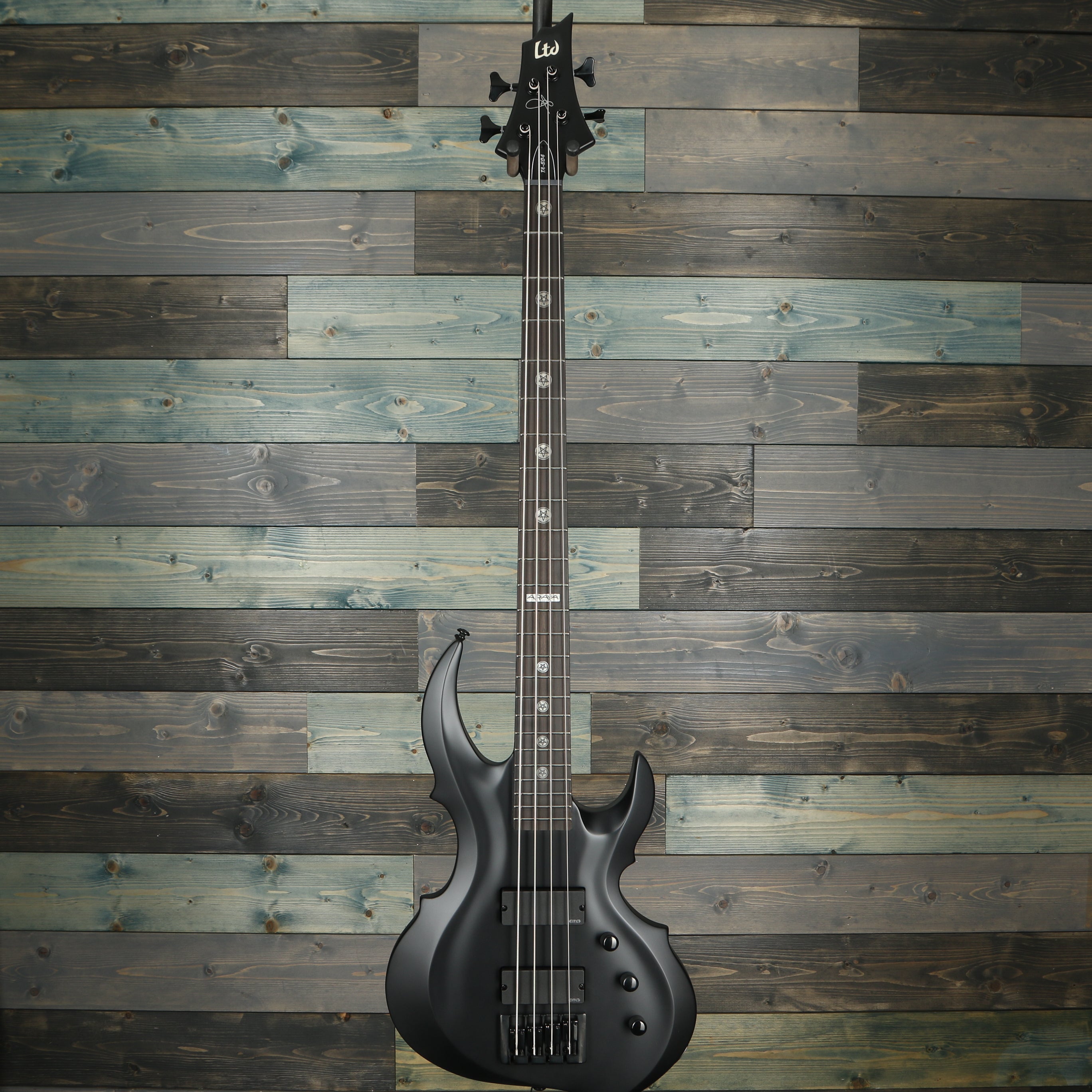 ESP LTD TA-604 FRX Tom Araya Electric Guitar - Black Satin