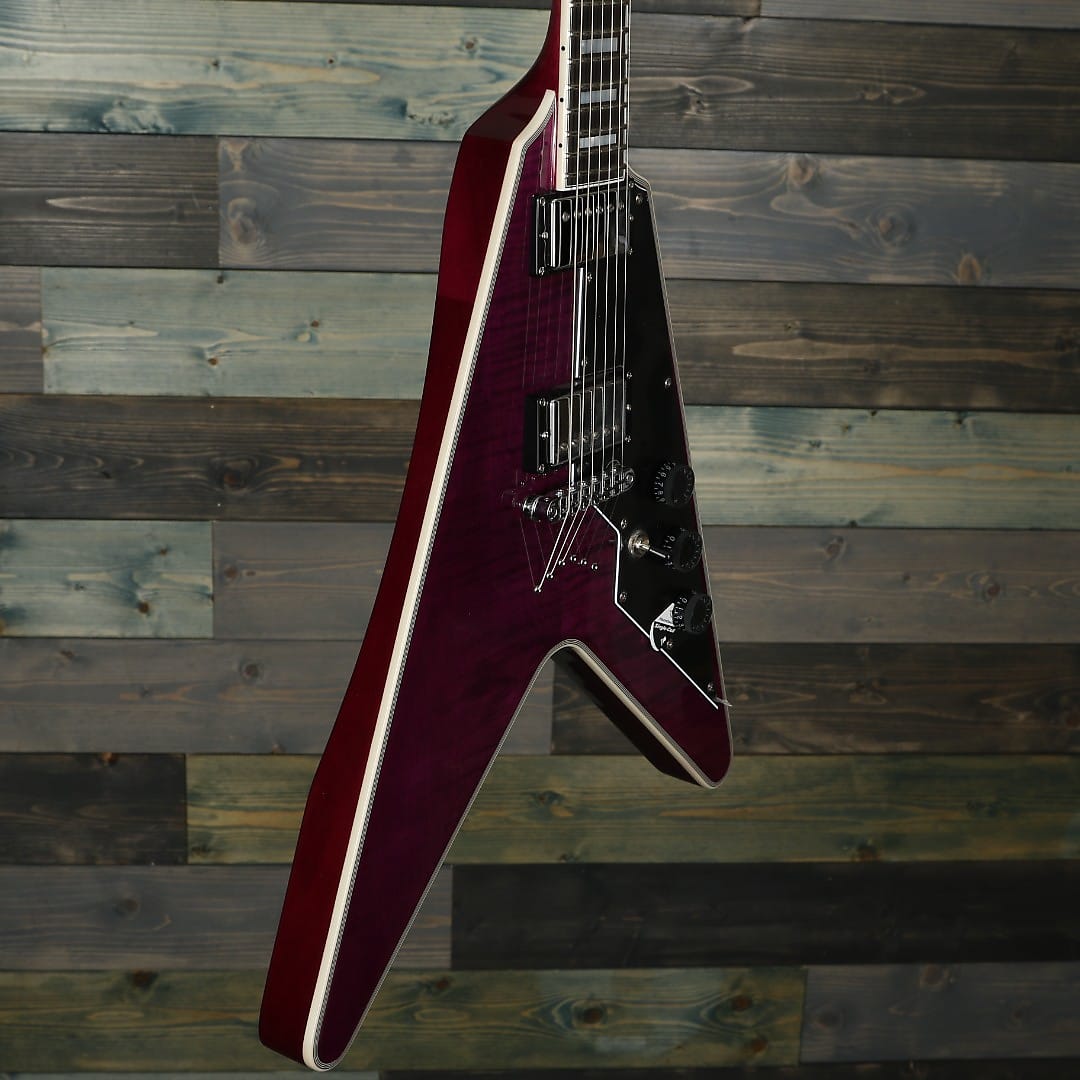 Schecter 654 V-1 Custom Guitar - Trans Purple