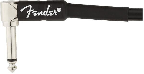 Fender Professional Series Instrument Cables, Straight/Angle, 15', Black