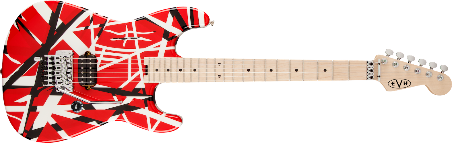 EVH Striped Series Red with Black Stripes