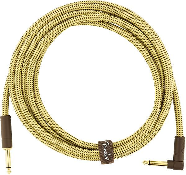 Fender Deluxe Series Instrument Cable, Straight/Angle, 10', Tweed