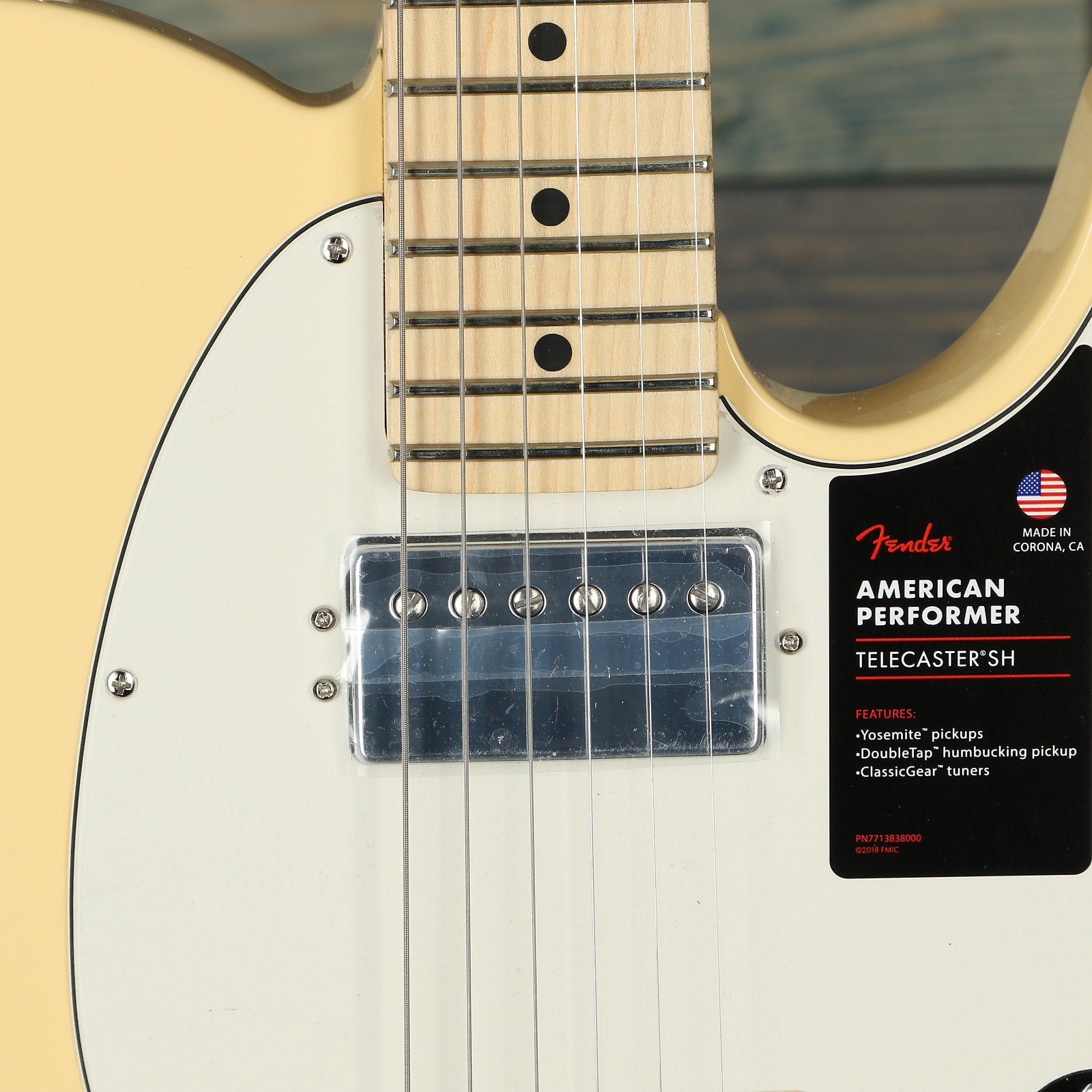 Fender American Performer Telecaster Humbucking Maple Fingerboard, Vintage White