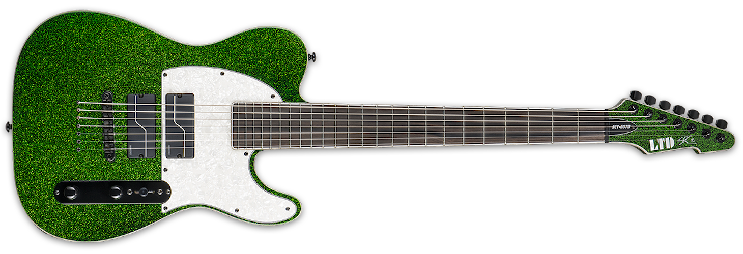 ESP LTD SCT-607 Baritone - Green Sparkle