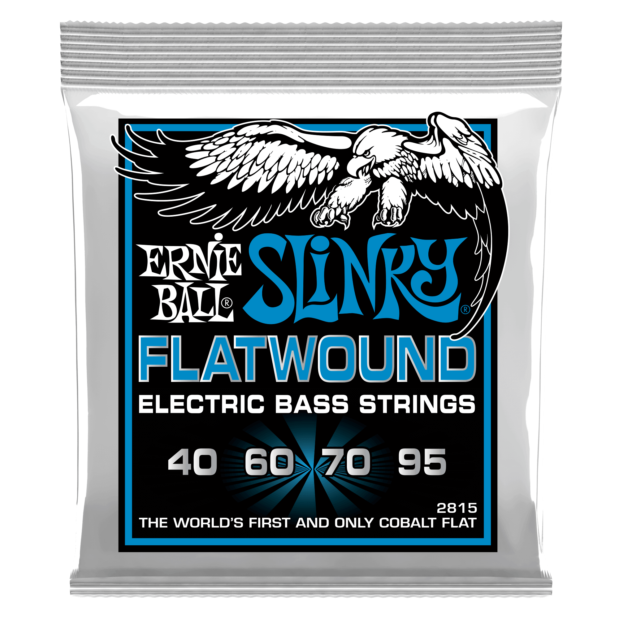 Ernie Ball 2815 Extra Slinky Flatwound Electric Bass Strings, 40-95 Gauge