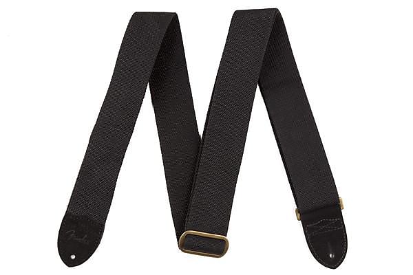 Fender Cotton/Leather Strap Black