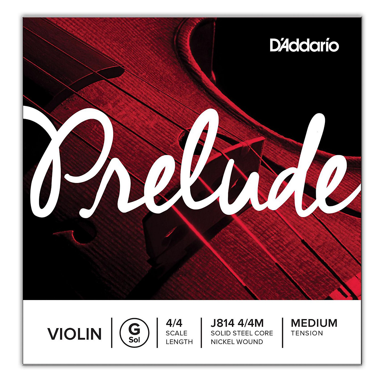 D'Addario Prelude Violin Single G String, 4/4 Scale, Medium Tension