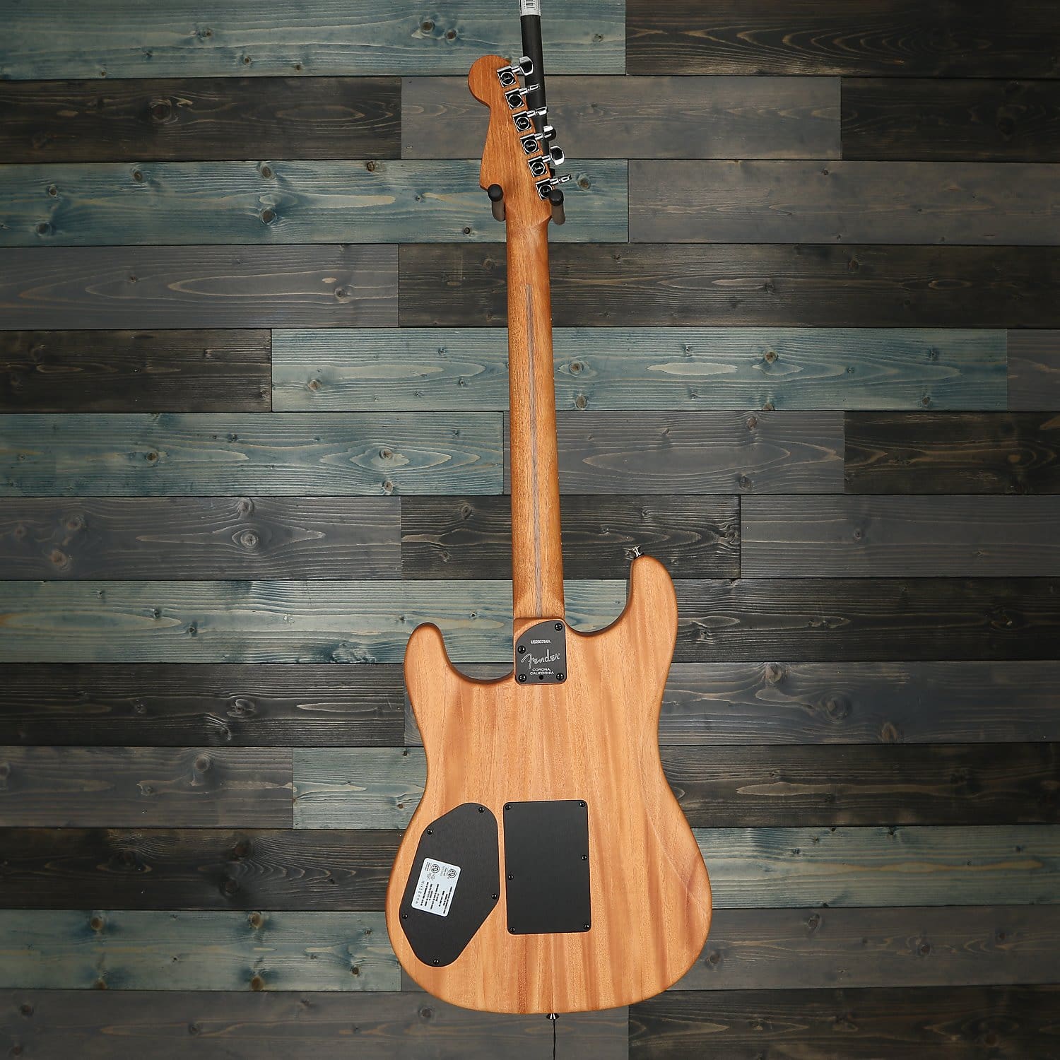 Fender American Acoustasonic Strat, Ebony Fingerboard, Transparent Sonic Blue