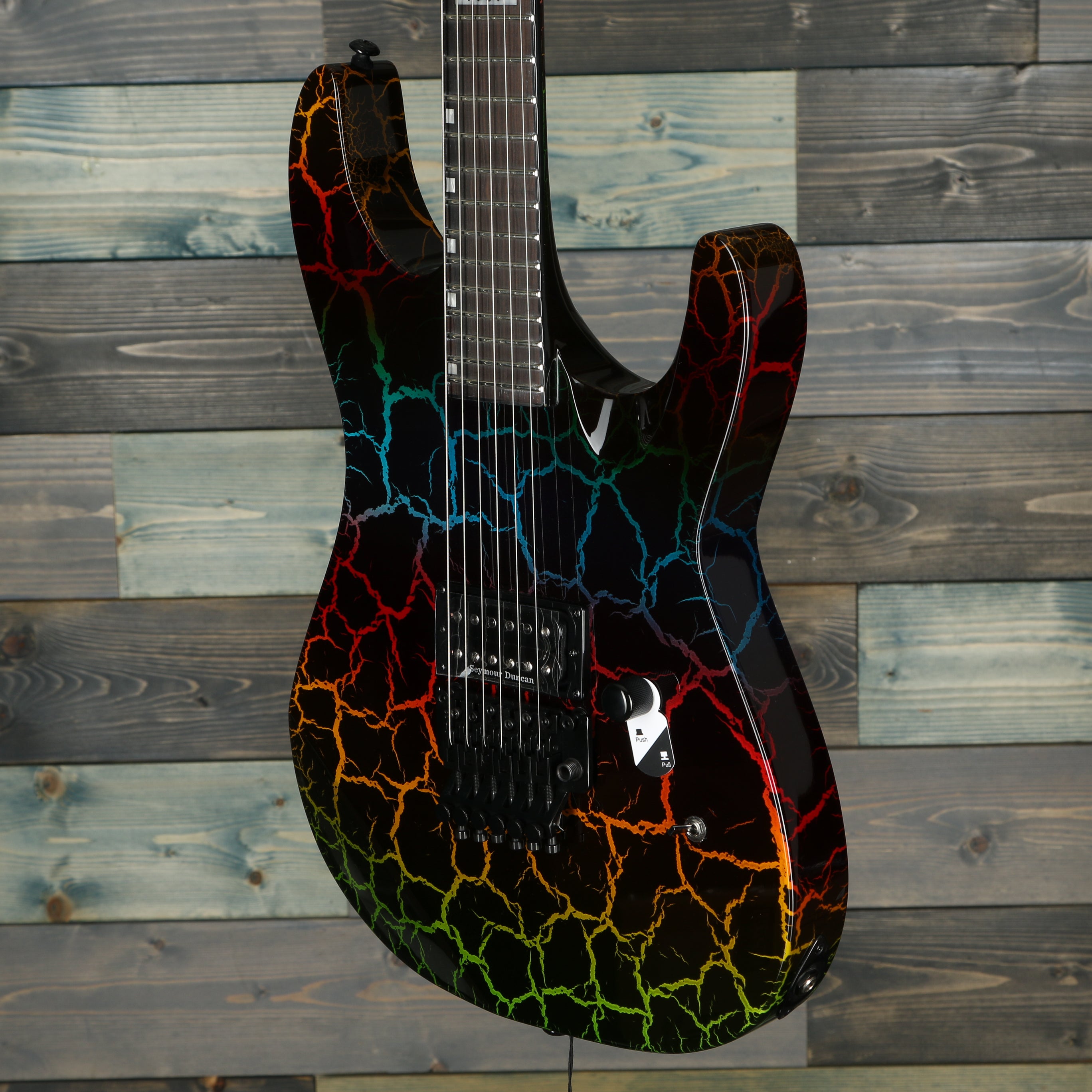 ESP LTD M-1 Custom '87 Electric Guitar - Rainbow Crackle