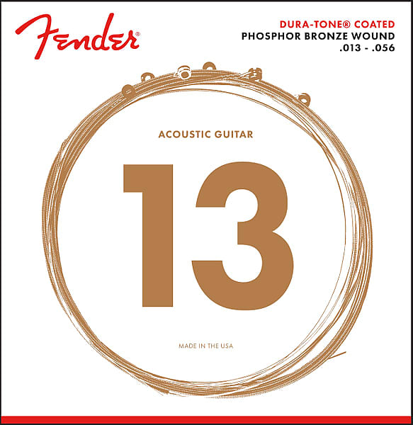 Fender 860M Phosphor Bronze Dura-Tone® Coated 13-56