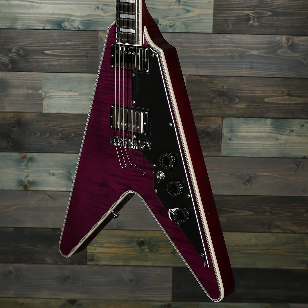 Schecter 654 V-1 Custom Guitar - Trans Purple