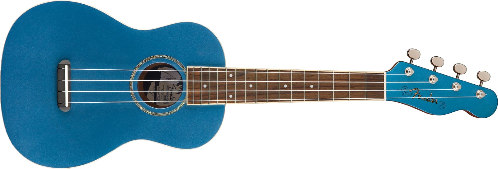 Fender Zuma Classic Concert Uke, Walnut Fingerboard, Lake Placid Blue