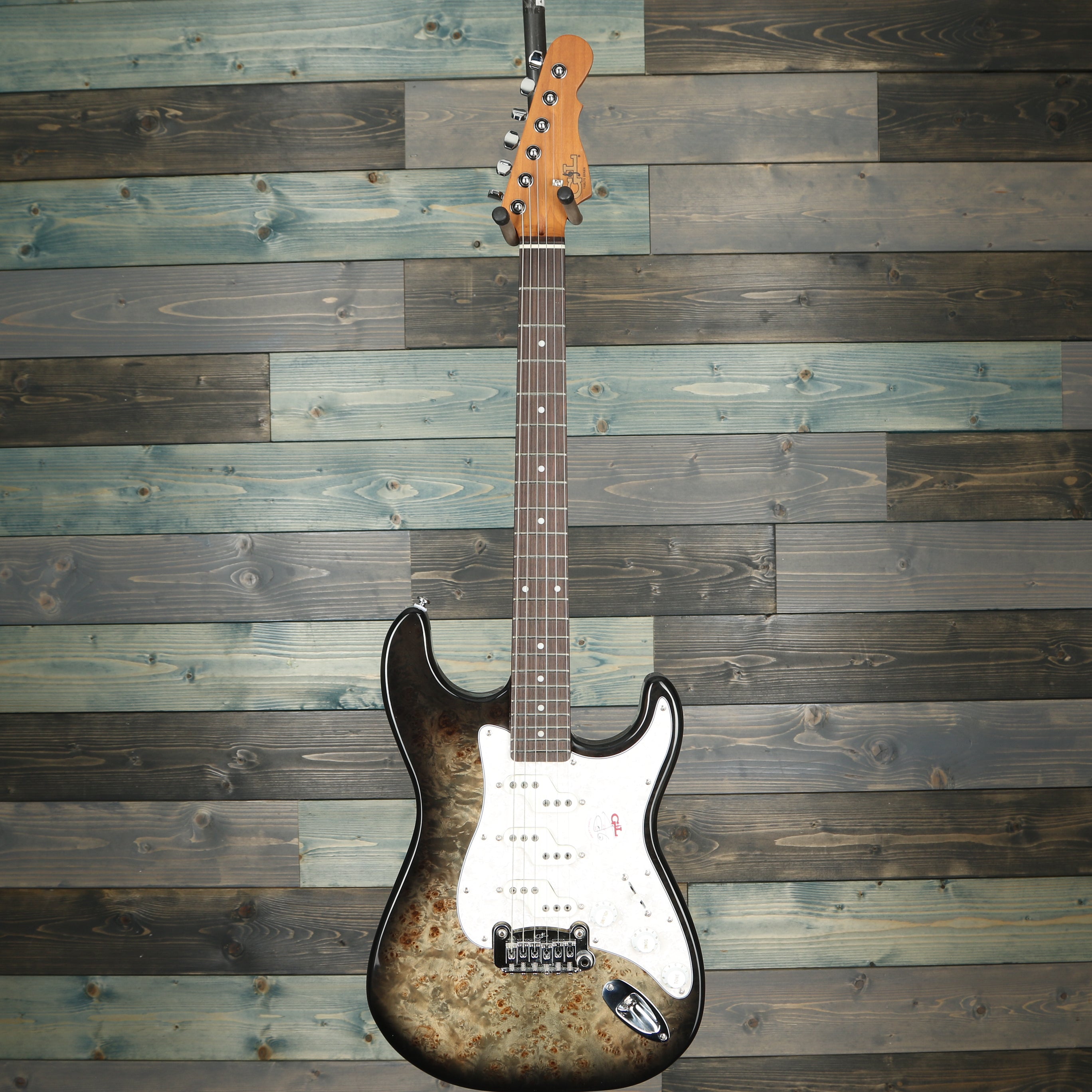 G&L Tribute Comanche Burl Top Electric Guitar - Charcoal Burst