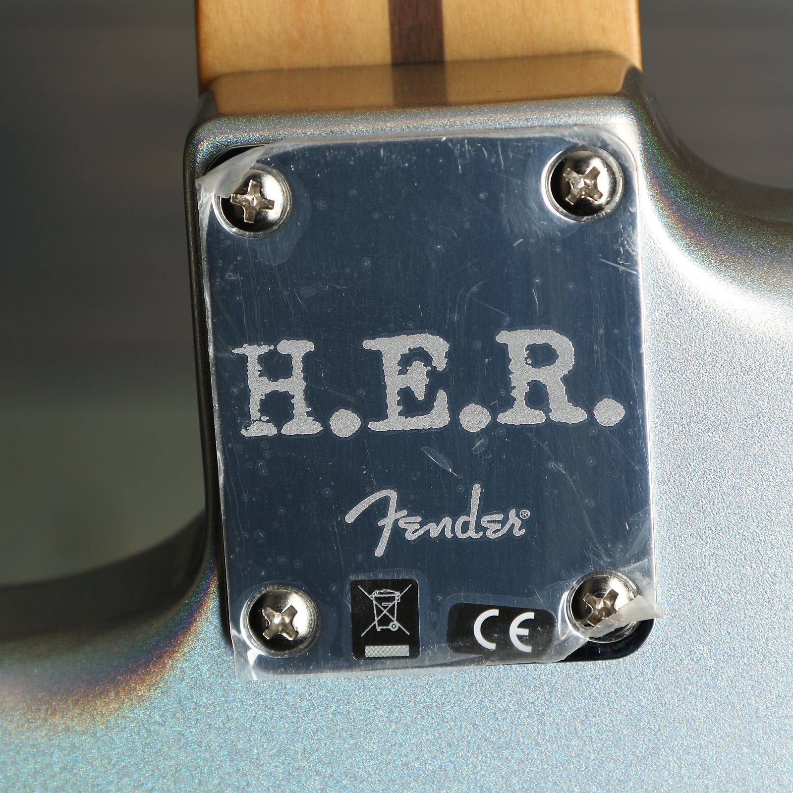Fender H.E.R. Stratocaster, Maple Fingerboard, Chrome Glow