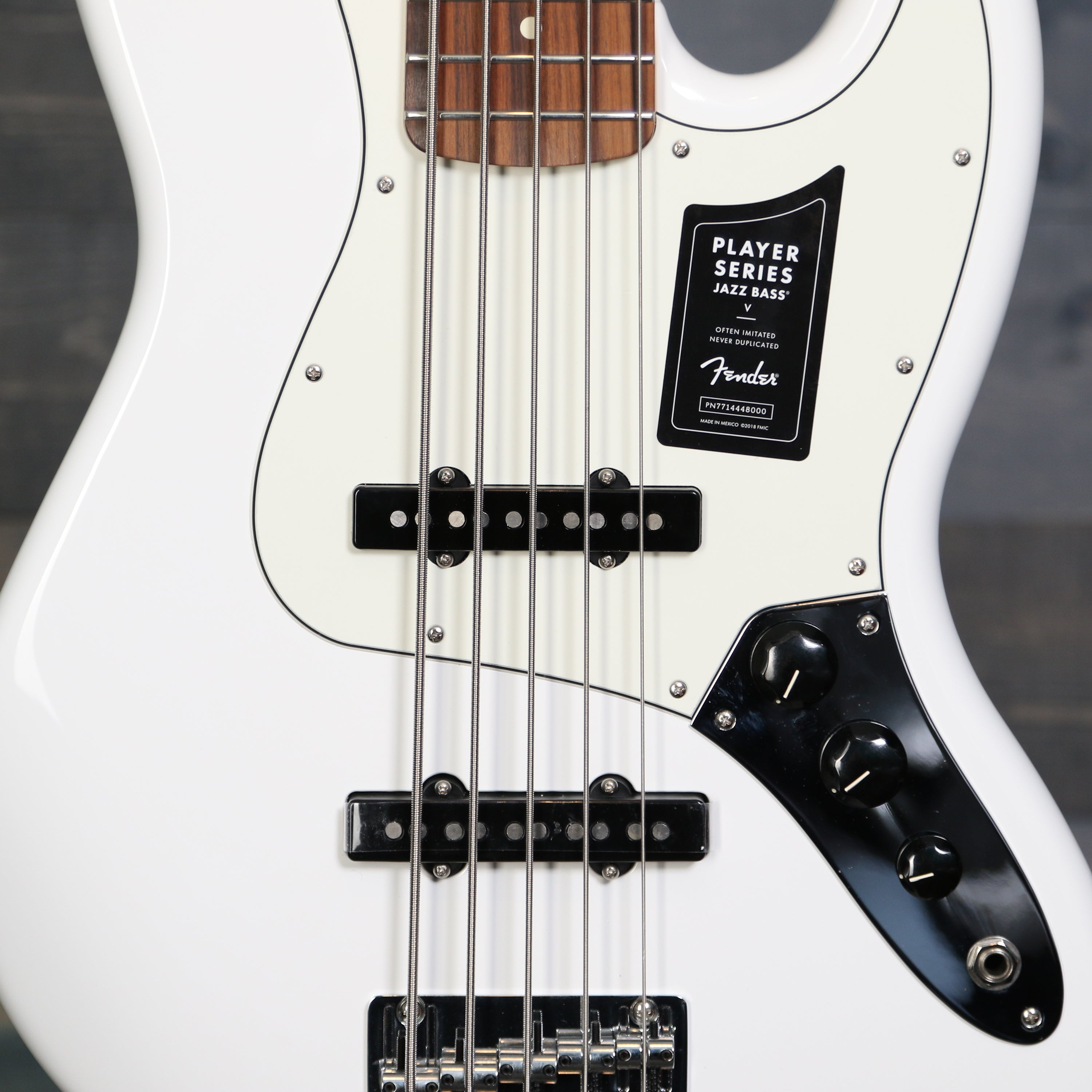 Fender Player Jazz Bass® V, Pau Ferro Fingerboard, Polar White