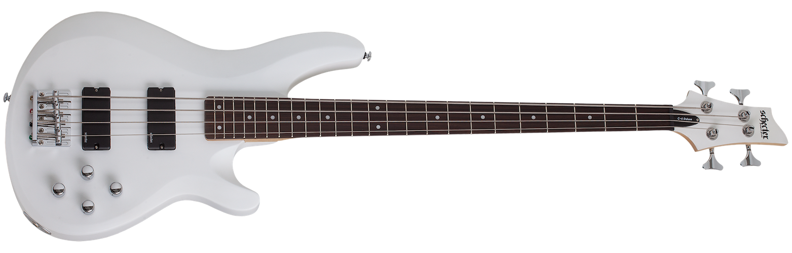 Schecter 584 C-4 Deluxe Bass Guitar - Satin White