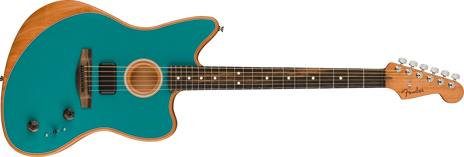 Fender American Acoustasonic Jazzmaster, Ocean Turquoise, Ebony Fingerboard
