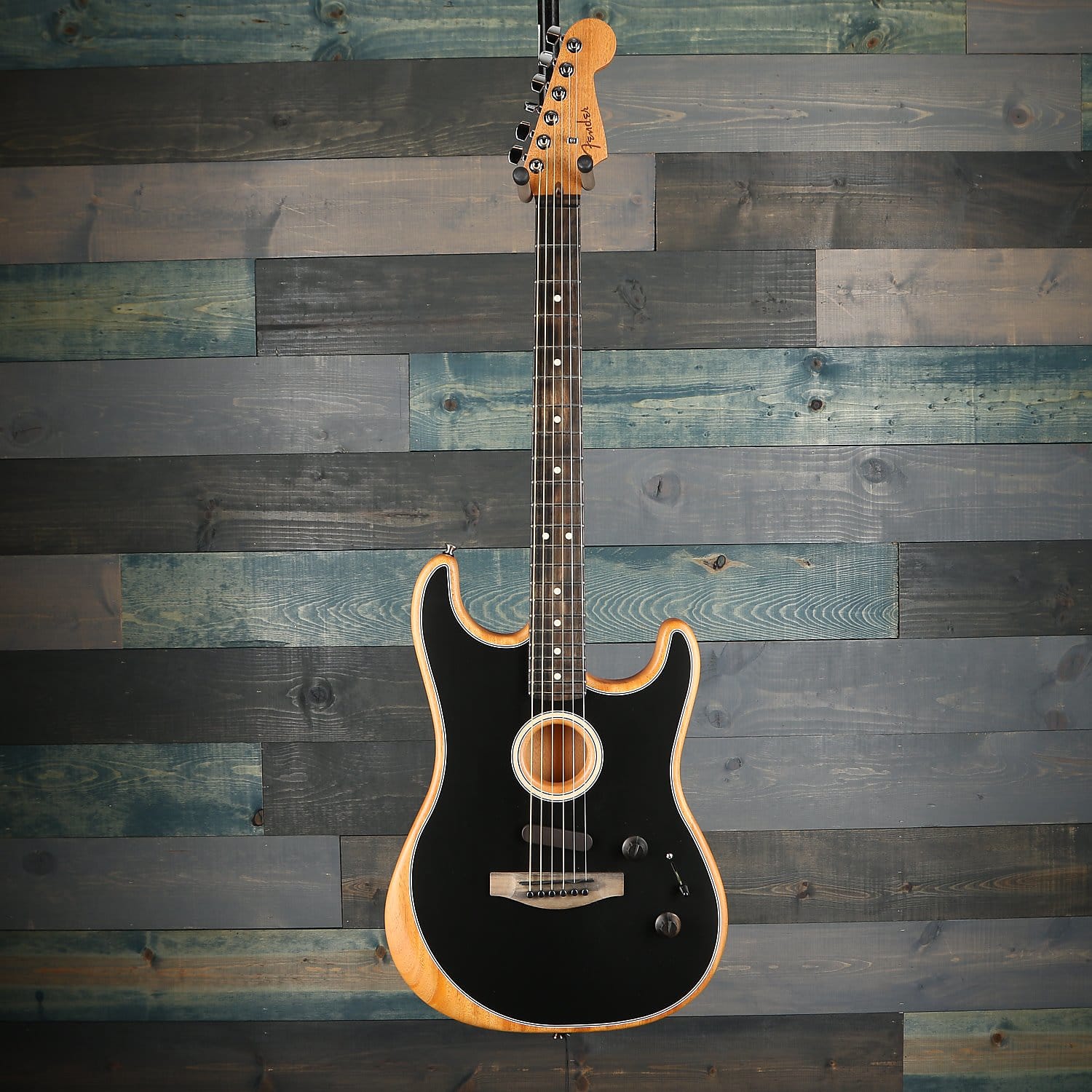 Fender American Acoustasonic™ Strat®, Ebony Fingerboard, Black