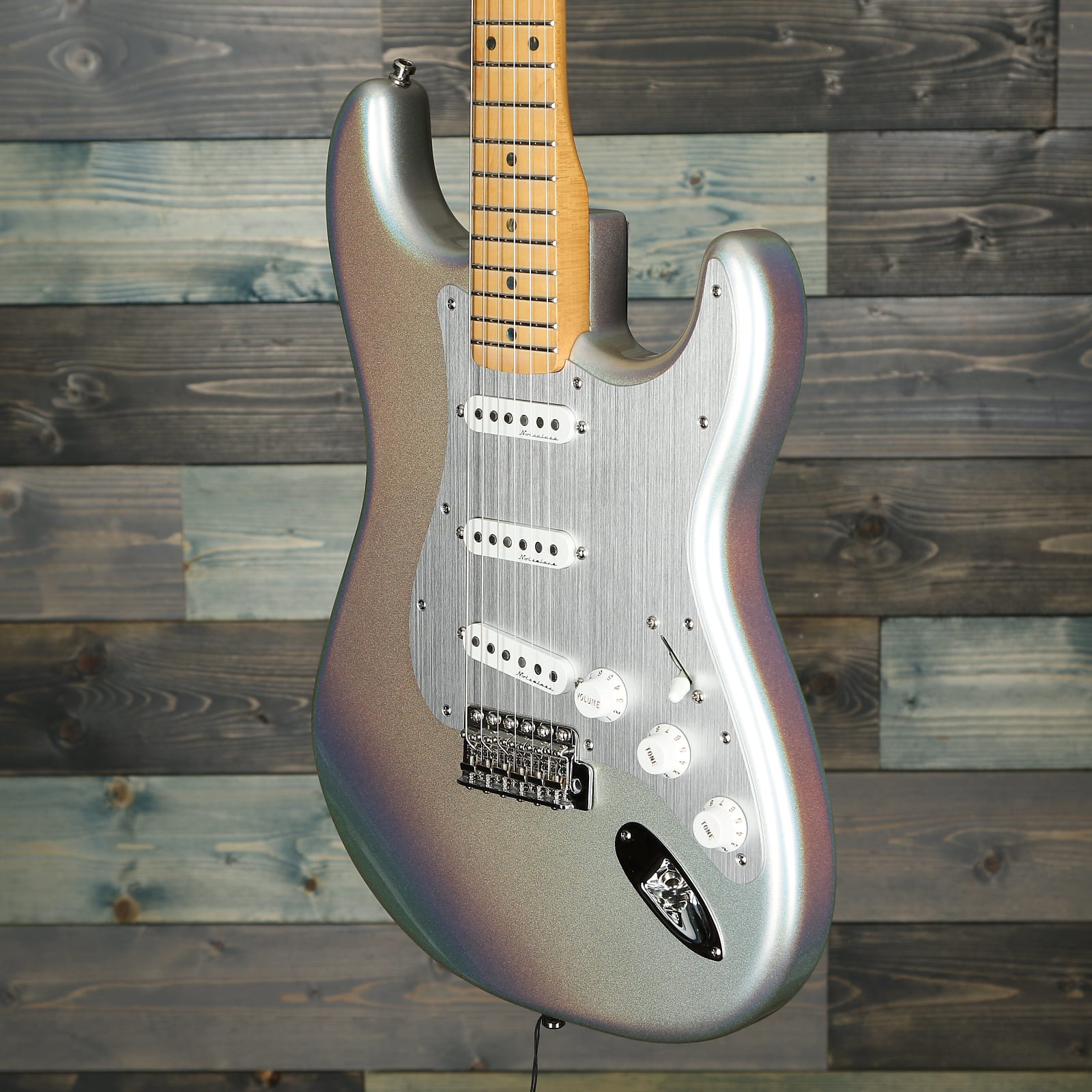 Fender H.E.R. Stratocaster, Maple Fingerboard, Chrome Glow