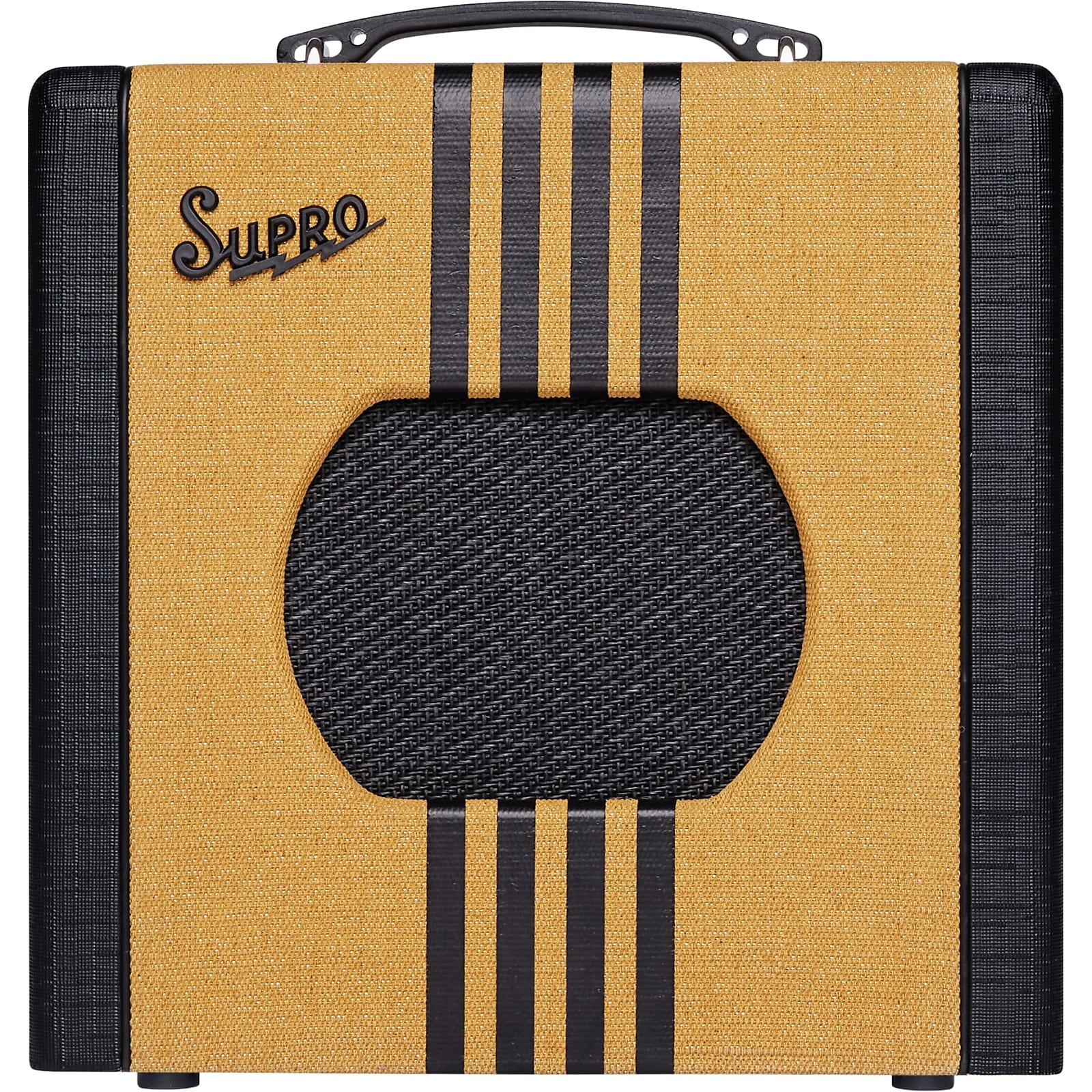 Supro 1818TB Delta King 8 1x8 - Tweed w/Black Stripes