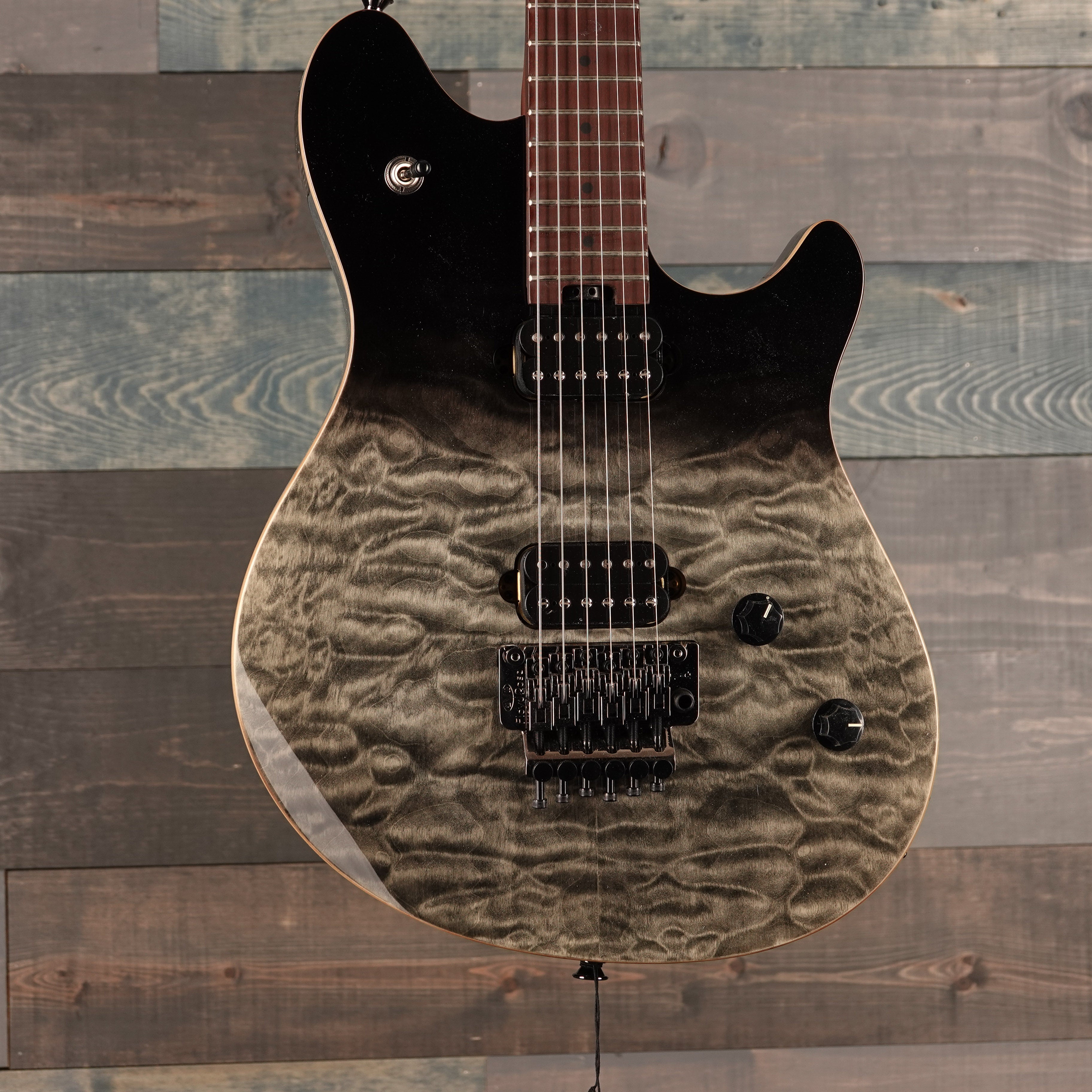 EVH Wolfgang WG Standard QM Baked Maple Fingerboard, Black Fade